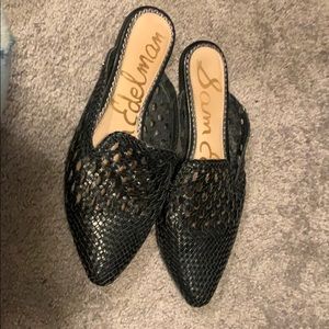 Sam Edelman Clara Black Woven Loafers